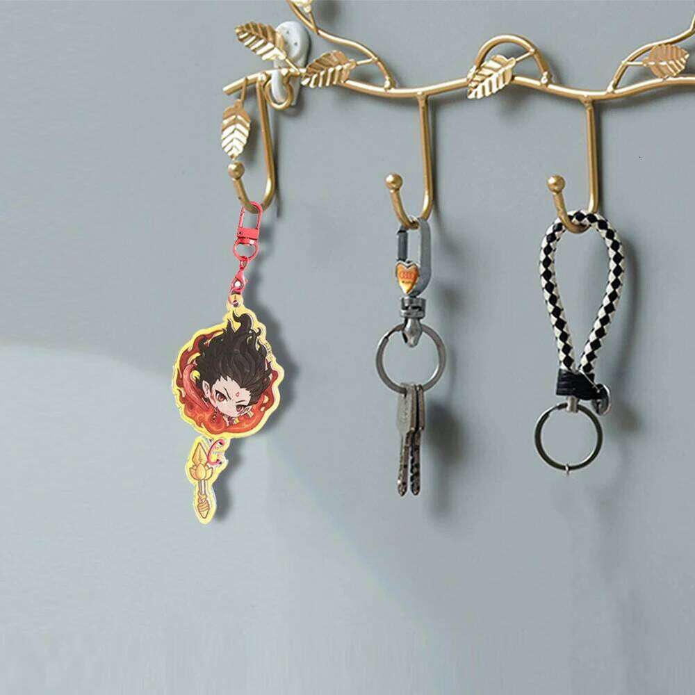 Movies Peripheral Ne Zha Keychain Acrylic Key Ring Car Schoolbag Pendant Gift For Fans Friends S260126