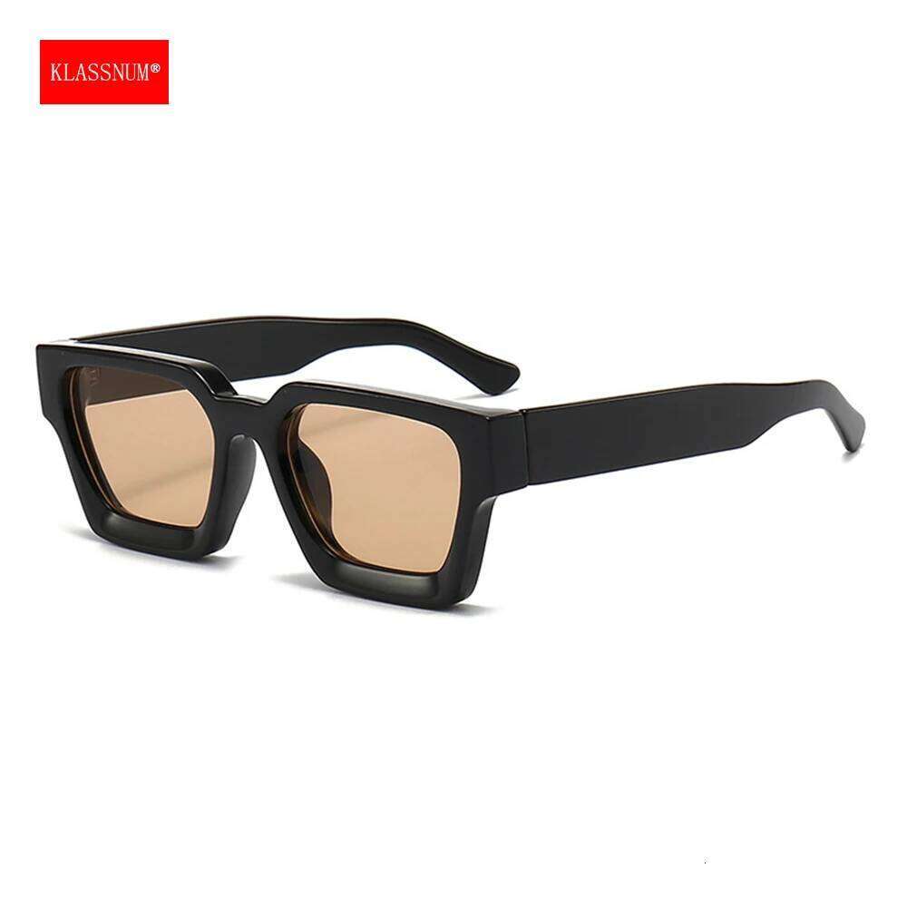 KLASSNUM Men Square Frame Sunglasses 2025 Luxury Brand Sun Retro Trendy Shades UV400 Unisex Women Glasses New Z260127