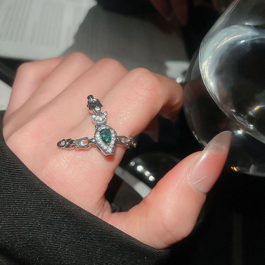 European and American Cross-Border Zircon Snake-Shaped Sweet Cool Style Niche Trend Versatile Index Finger Light Luxury High-End Feel Ring for Women - view 3