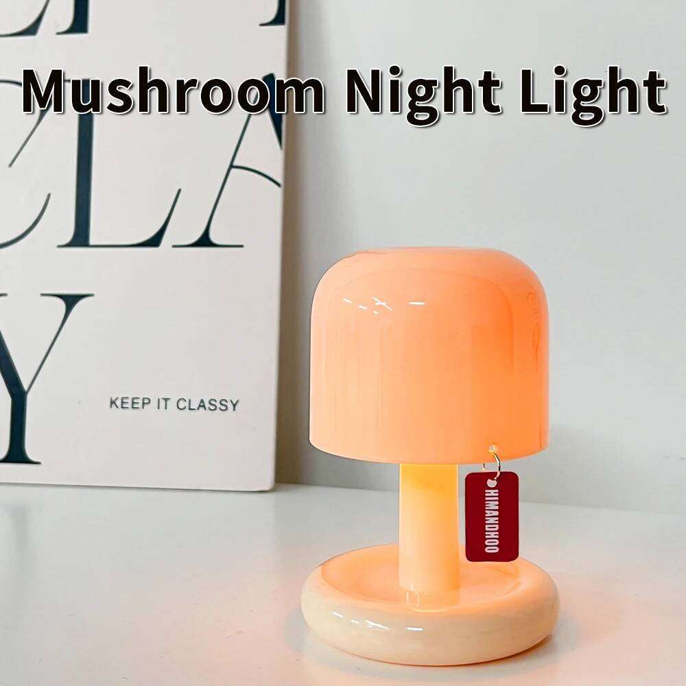 Minimalist LED Light USB Rechargeable Night Table Lamp Mushroom Bedside Lamps Gift Atmosphere Bedroom Decorations Z260127