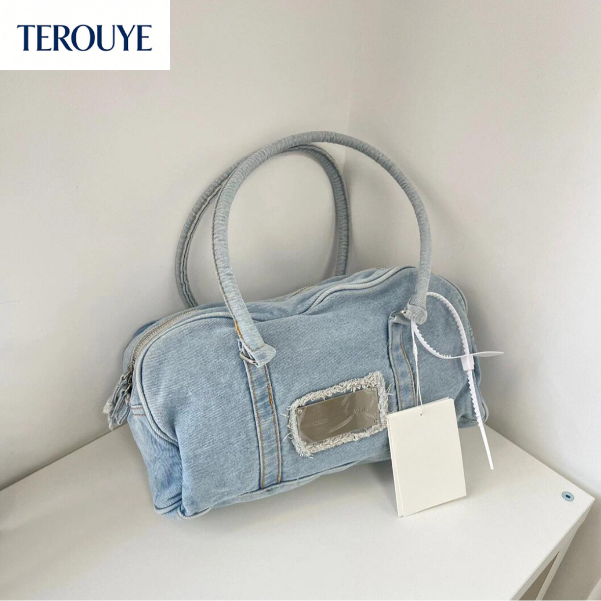 TEROUYE Autumn/Winter New bag Korean Large Capacity Cowboy Bag Fashion Trend Lazy Style Handbag Women's Single Shoulder Bag