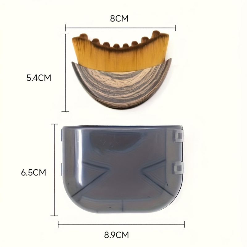 Lymphatic Contour Facial Brush Flat Crescent Shape Soft Silicone Massage Brush for Eye Neck Face Care Gentle Lymphatic Drainage Tool for Daily Skincar