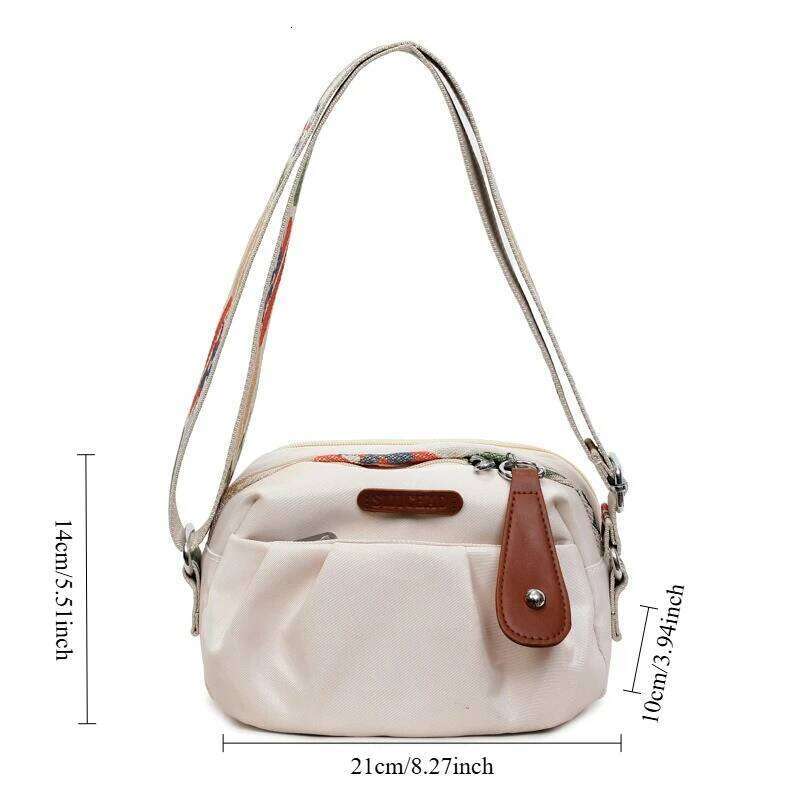 New Fashion Nylon Crossbody Bags for Women Trendy Shoulder Storage Wide Strap Comfortable and Versatile Texture Pillow Bag