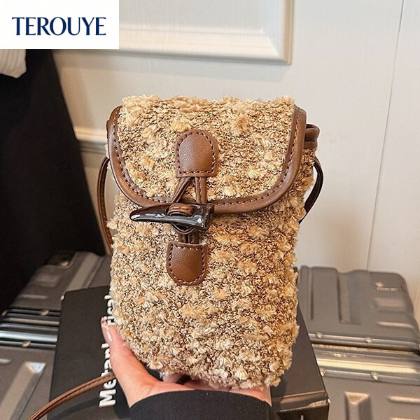TEROUYE Fashionable and minimalist shoulder bag autumn and winter new style Chinese ethnic style small square bag casual women's handbag retro