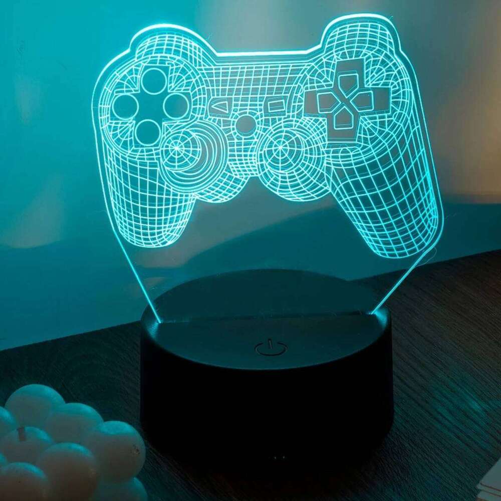 USB powered modern game controller LED night light, home bedroom table lamp, gamer birthday gift, lighting and decoration Z260127