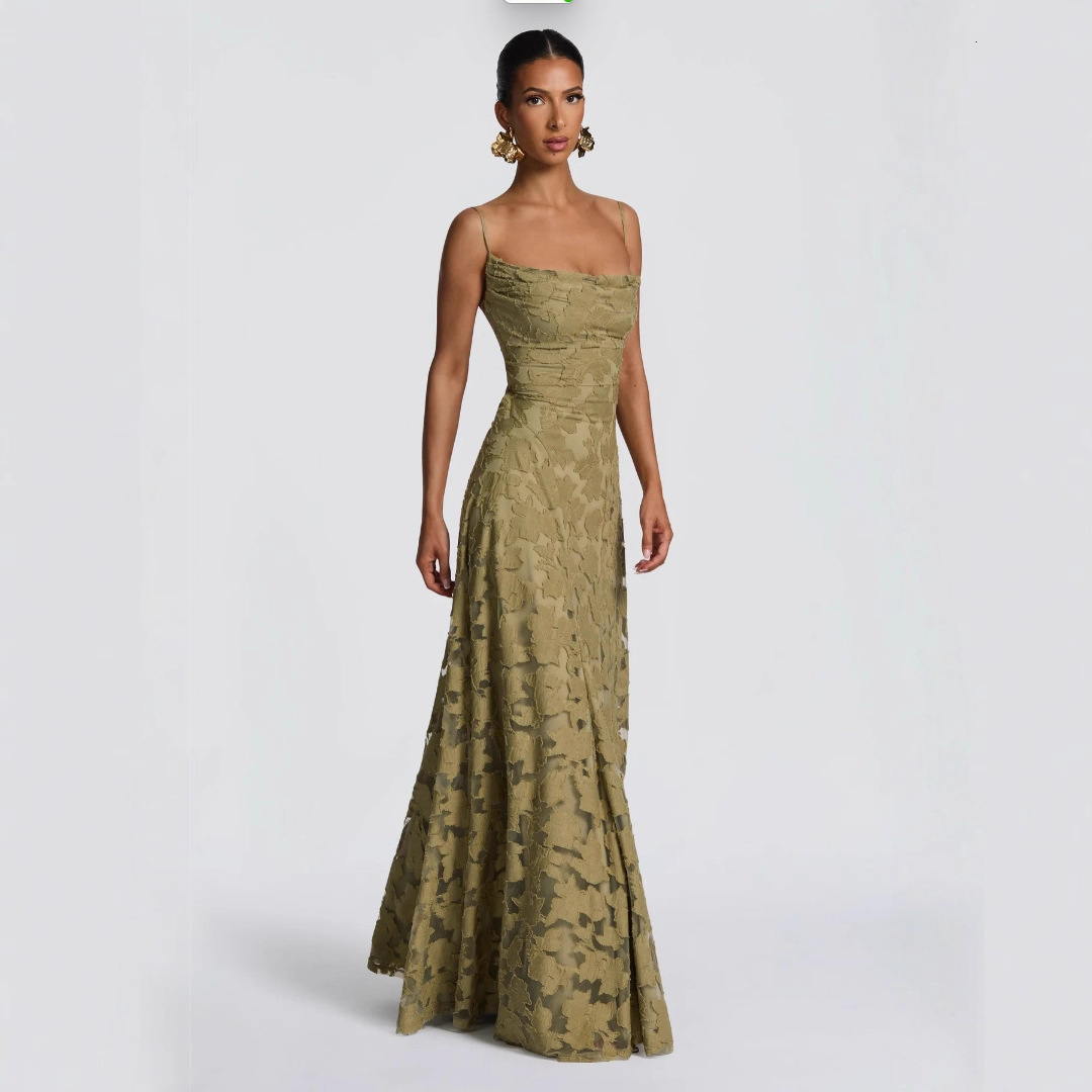 Beautiful Female Lead/sexy Suspender Chiffon Temperament Super Fairy Evening Gift Beach Long Dress Gentle Lady Sweet Luxury Women's Dress