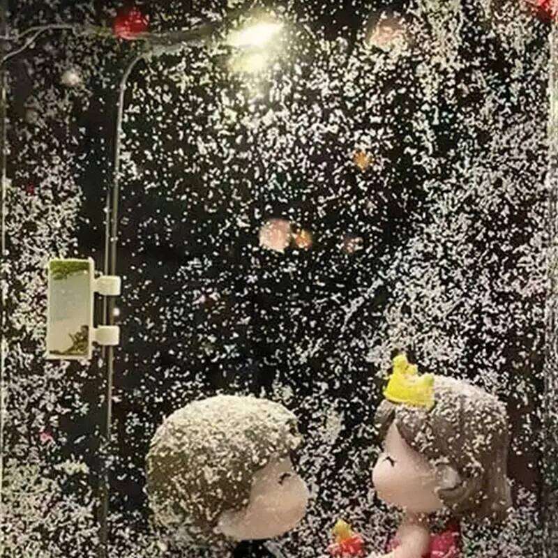 Snowy Flowing Small Night Street Light Snow Simulation Kids Diy Material Package Toy Snowman Doll Christmas Gift Z260127