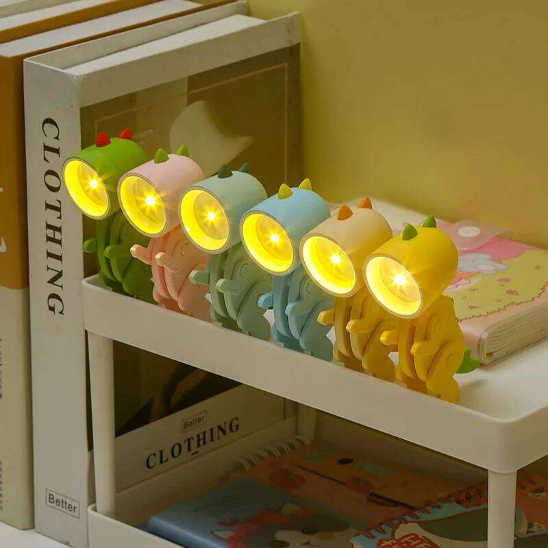 Mini LED Night Light Cute Cartoon Puppy Deer Dinosaur Desk Lamp Desktop Ornament Bedroom Table Lights Children Holiday Gifts Z260127