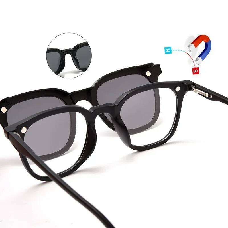 Prescription Glasses With Magnetic Clip-on Sunglasses Men Women Aspheric Lenses Custom For Nearsighted And Astigmatism F527 Z260127