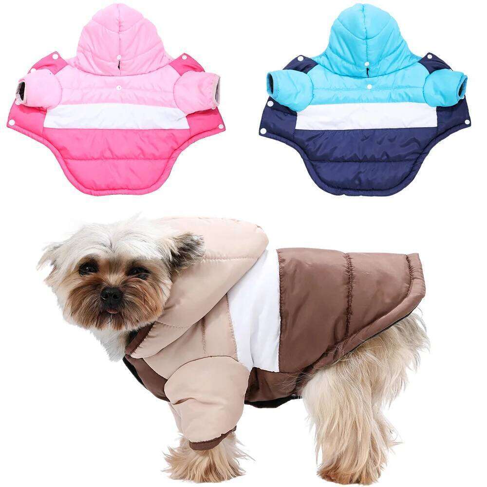Clothes With Hooded Pet Dog Jacket Coat For Small Medium Dogs Cats Autumn Winter Puppy Clothing Warm Kitten Costume Bulldog XJ260127