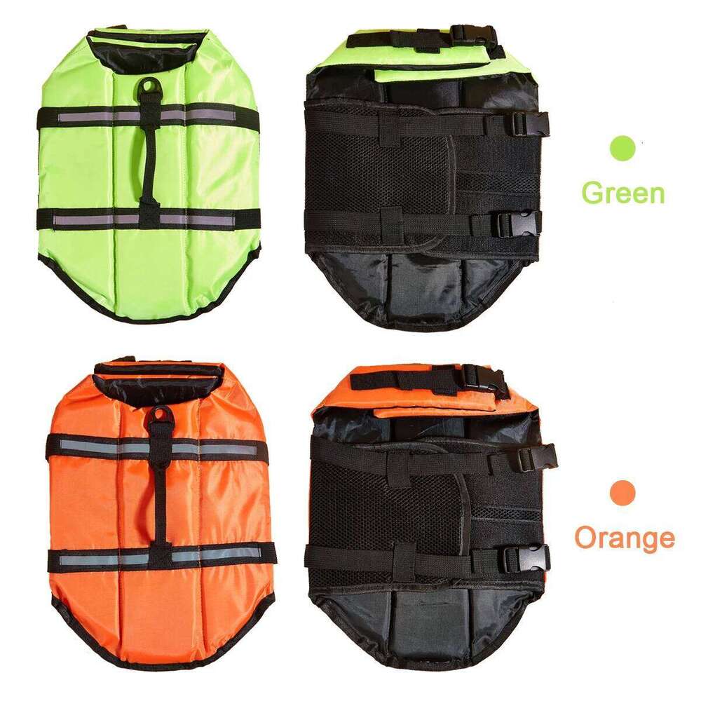Dog Reflective Adjustable Summer Large Dogs Swimwear Safety Vest Surfing Sailboat Enhanced Buoyancy Pet Life Jacket XJ260127