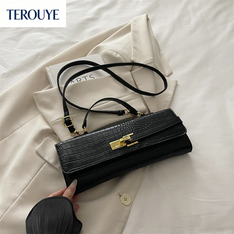 TEROUYE Korean style niche casual style women's handbag autumn and winter new fashion rectangular bag texture retro luxury