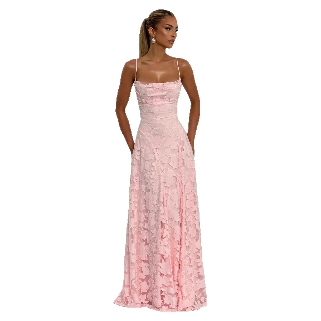 Beautiful Female Lead/sexy Suspender Chiffon Temperament Super Fairy Evening Gift Beach Long Dress Gentle Lady Sweet Luxury Women's Dress
