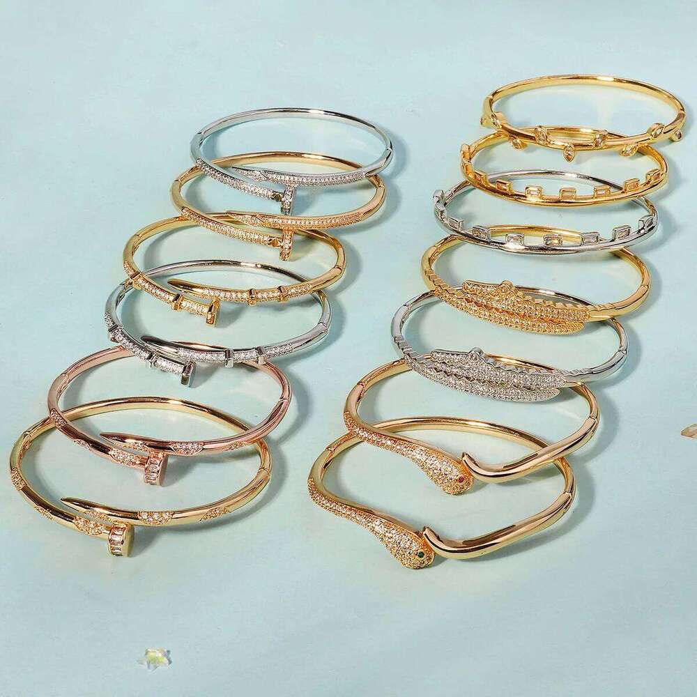 Efily Bridal Trendy Stainless Steel Classic Woman's Daily Bangle Nail Bracelet Brand Elegant Jewelry As Gifts XJ260127