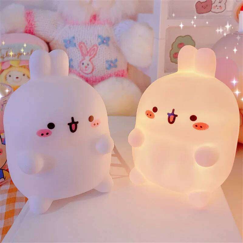 Rabbit Bedhead Bedroom LED Small Table Non Plug In Floor Stand Creative Atmosphere Night Light Decoration Z260127