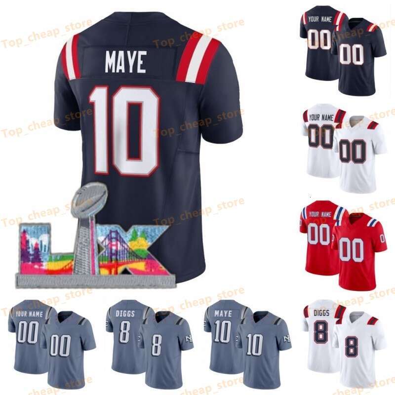 Will Campbell Stefon Diggs Rivalries 26 Football Jersey TreVeyon Henderson Drake Maye Tom Brady Christian Gonzalez Mike Vrabel Kendrick Bourne Ja'Lynn Polk White