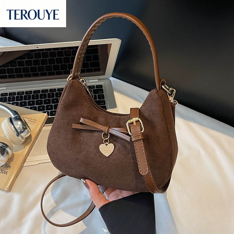 TEROUYE bag Autumn/Winter New Retro Light Luxury bag Elegant Style Fashion Versatile Trendy Underarm Bag Women's Shoulder Bag