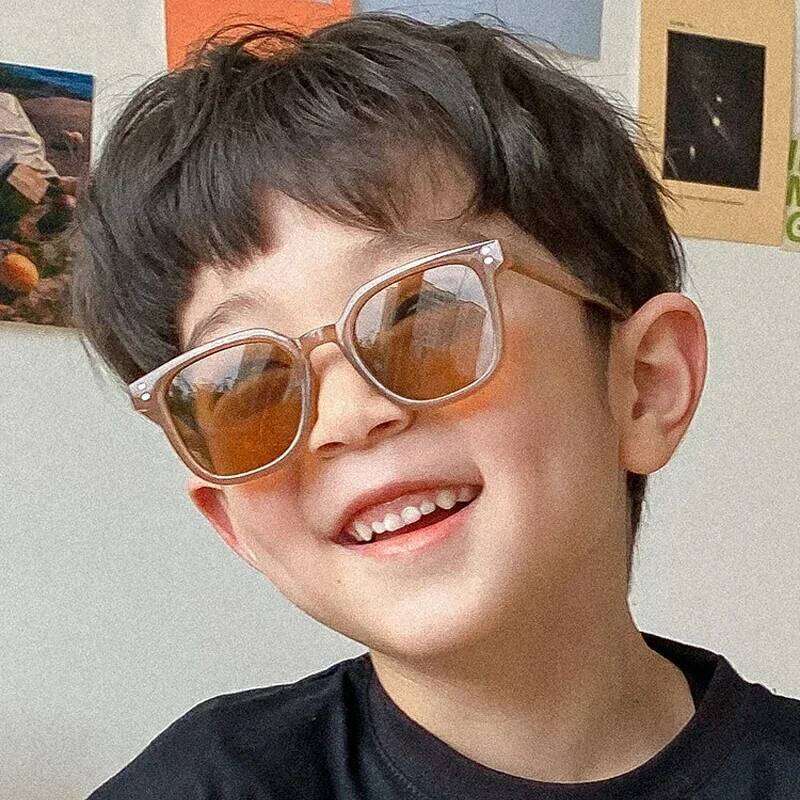 Children Vintage Square UV400 Sun Outdoor Cute Girl Boy Fashion Glasses Protection Classic Kids Sunglasses Z260127