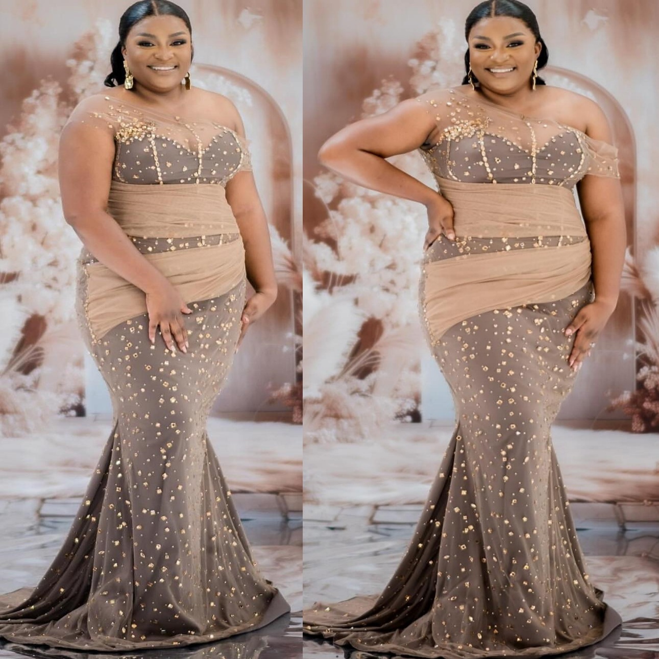 2026 Plus Size Mermaid Gray Mother Of Bride Dresses One Shoulder Crystals Evening Party Mama's Dress Vintage 50's Birthday Wedding Guest Gro