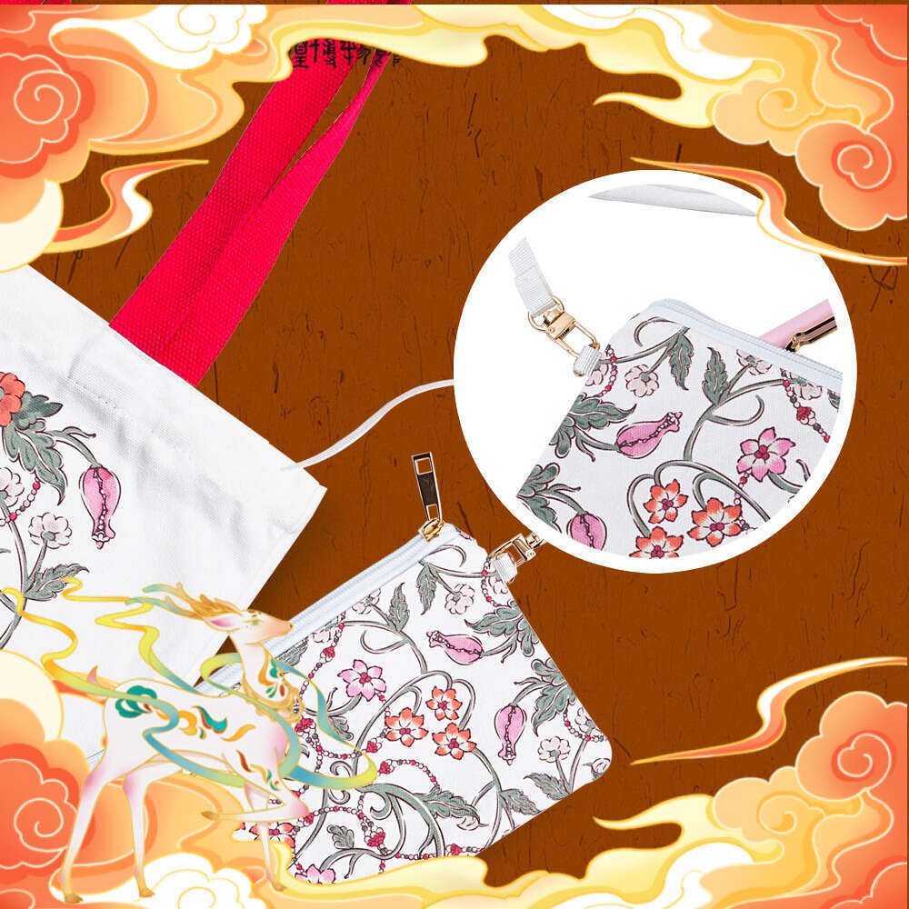 Museum Collaboration Year of the Snake Theme Commuter Canvas Female Student Large Capacity Tote Bag Gift