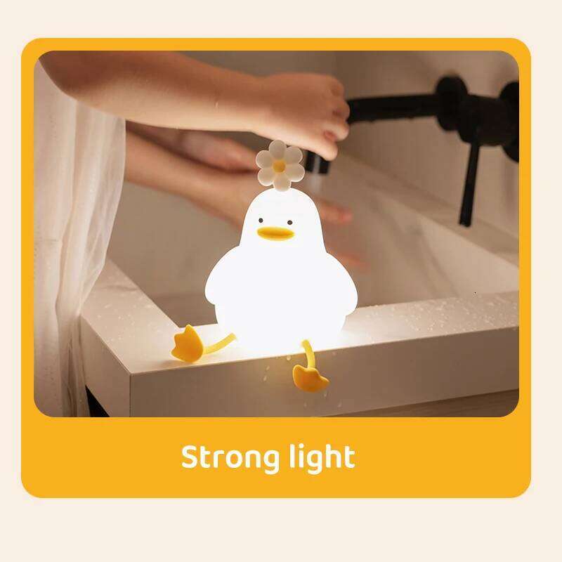 Cute Duck Led Night Light USB Rechargeable Nightlights Silicone Lamp Touch Switch Children Kid Bedroom Decoration Birthday Gift Z260127