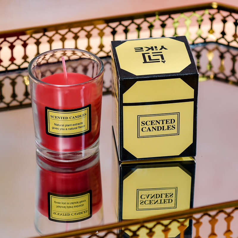 Cross-Border Small Round Colorful Scented Niche Fragrance Plant Essential Oil Smokeless Birthday Candle Cup Gift Wholesale Y260127