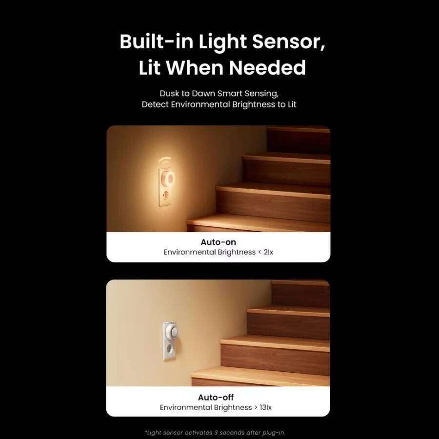 Yeelight Plug-in NightLight Mini Sensor Night Light Warm White 2700K Ultra Energy Efficient 0.25W 110-240V EU Plug Z260127