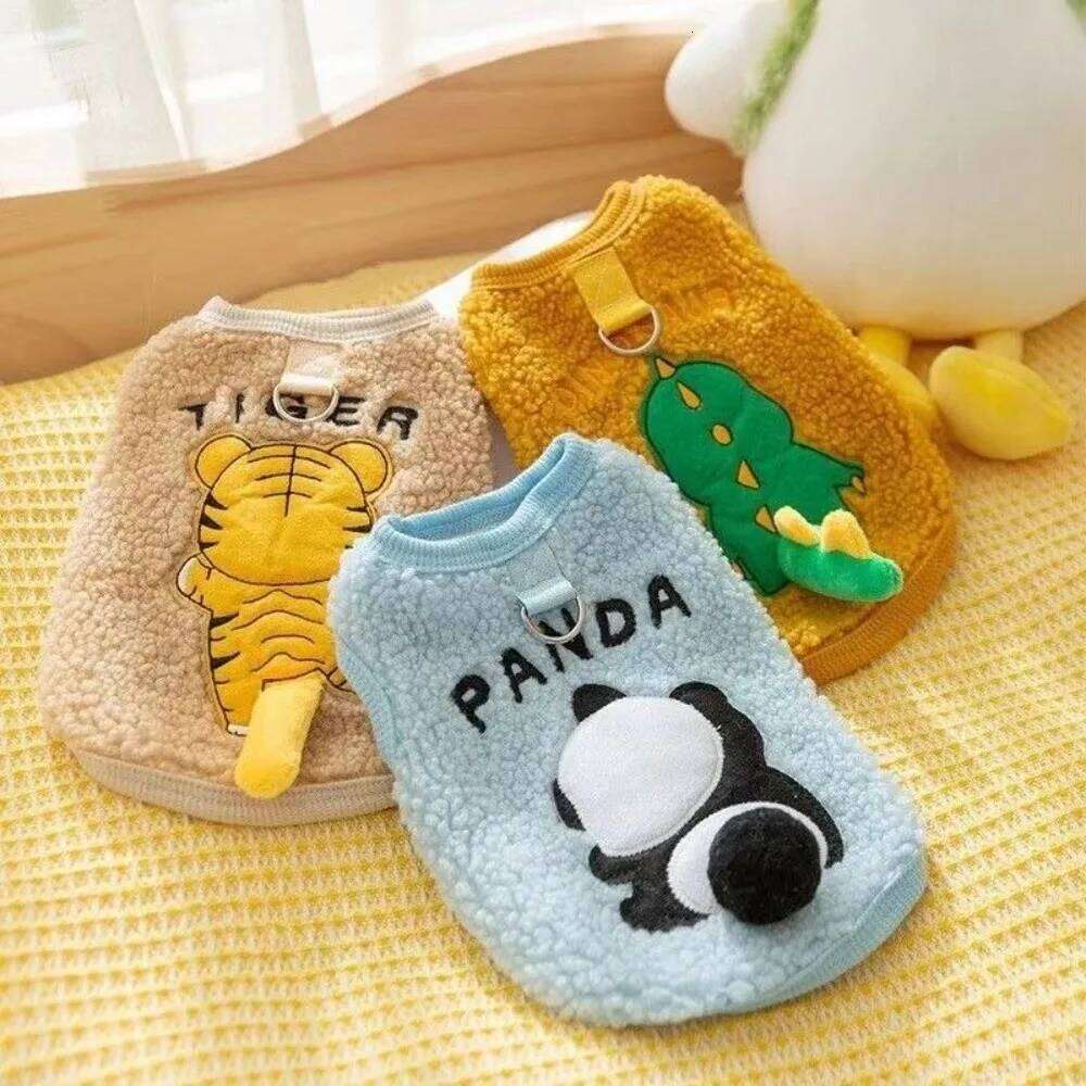 Creative Cat Sweater Cartoon Soft Dog Jacket Warm Fleece Thickened Teddy Bichon Vest Winter XJ260127