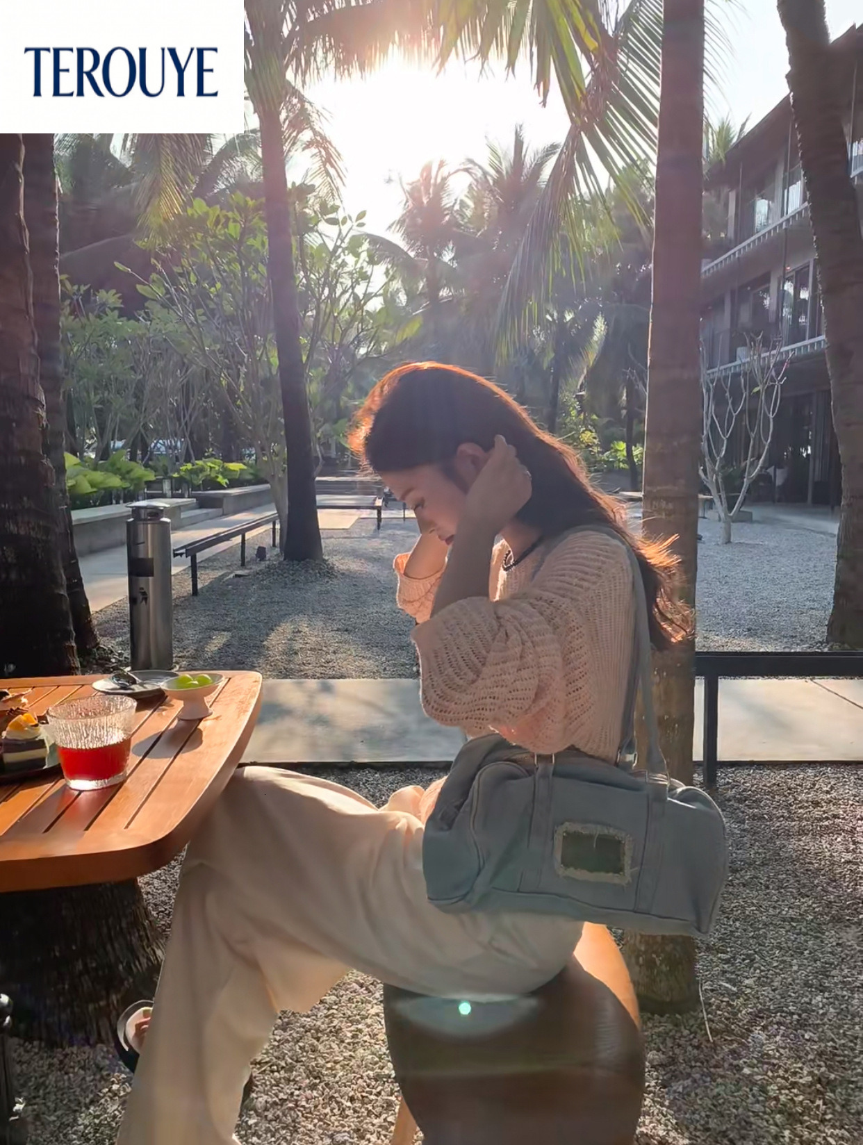 TEROUYE Autumn/Winter New bag Korean Large Capacity Cowboy Bag Fashion Trend Lazy Style Handbag Women's Single Shoulder Bag