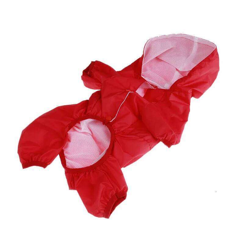 Dog Rain Coat Cat Raincoat Outdoor Rainwear Hood Apparel Jumpsuit Puppy Rainy Day Casual Waterproof Jacket Pet Supplies XJ260127
