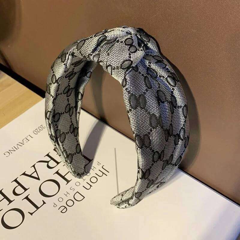 Wide Knotted Headband Women Retro Print Hairband For Washing Face Skincare & Daily Wear - Autumn Winter Fashion Accessory
