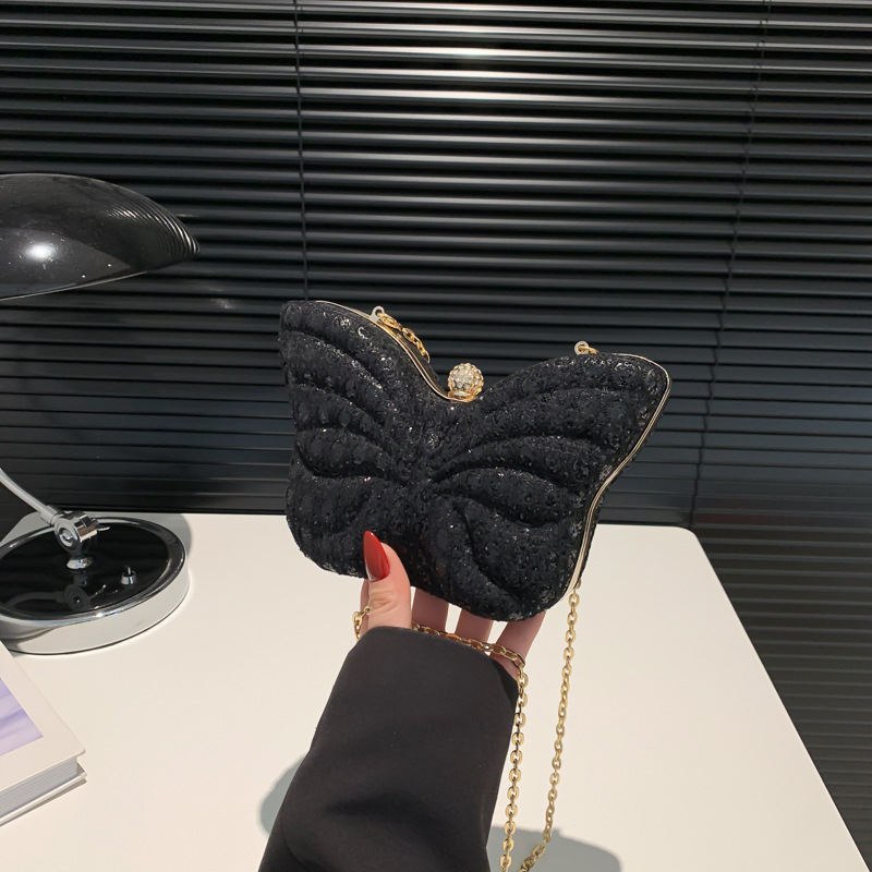 Women chain Butterfly Shape Shoulder Bag Fashion Embroidered Thread Single Shoulder Underarm Bag 240812