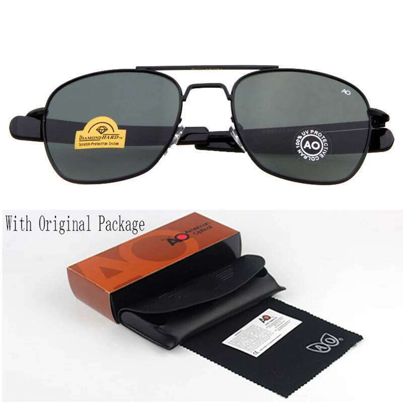 Fashion Sunglasses Men American Army Military Brand AO Sun Glasses For Male Optical Glass Lens de sol RS263 Z260127