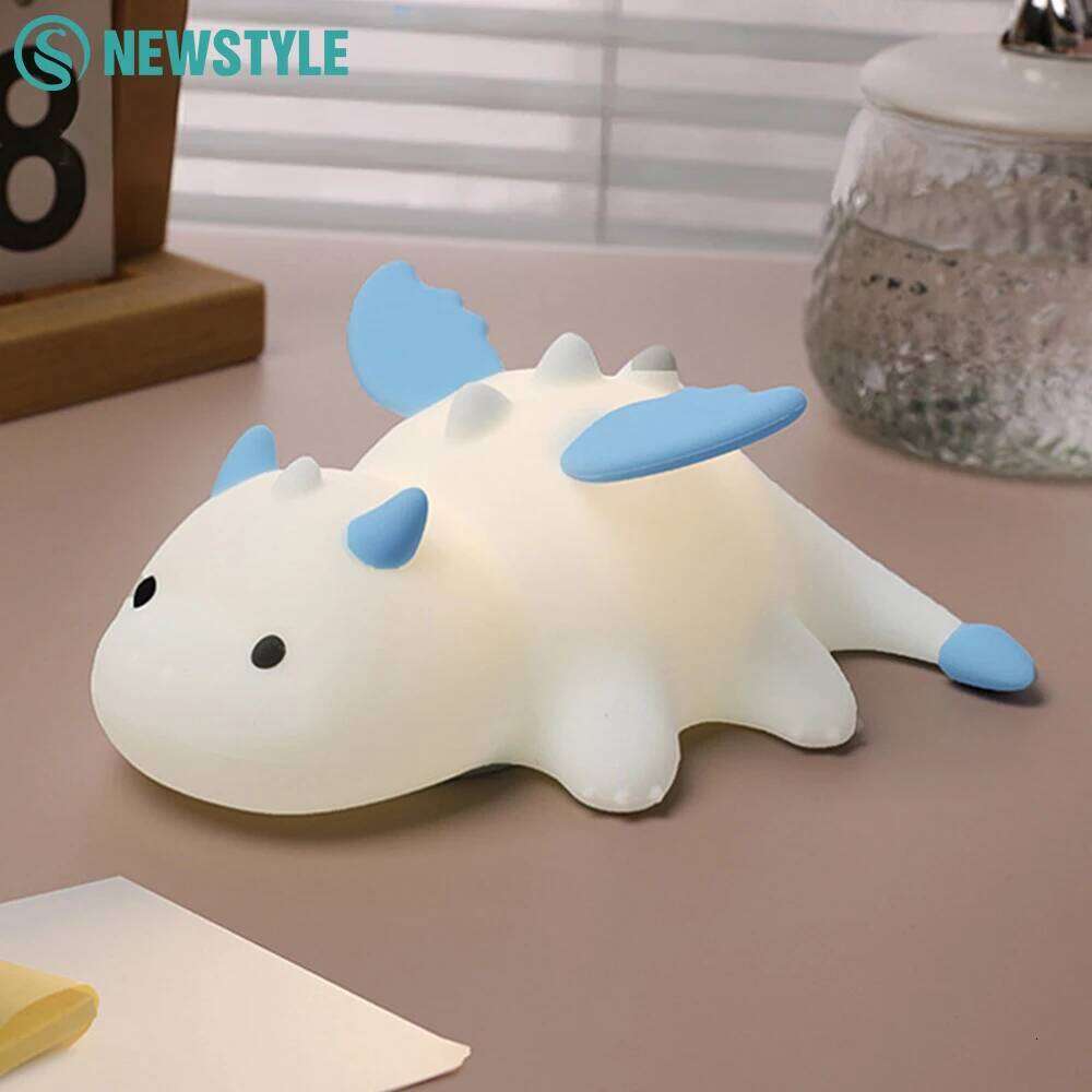 Cute Baby Dragon Night For Kids Room Silicone Color Changing 3 Level Dimmable Nursery Sleeping Light Kawaii Bedside Lamp Z260127