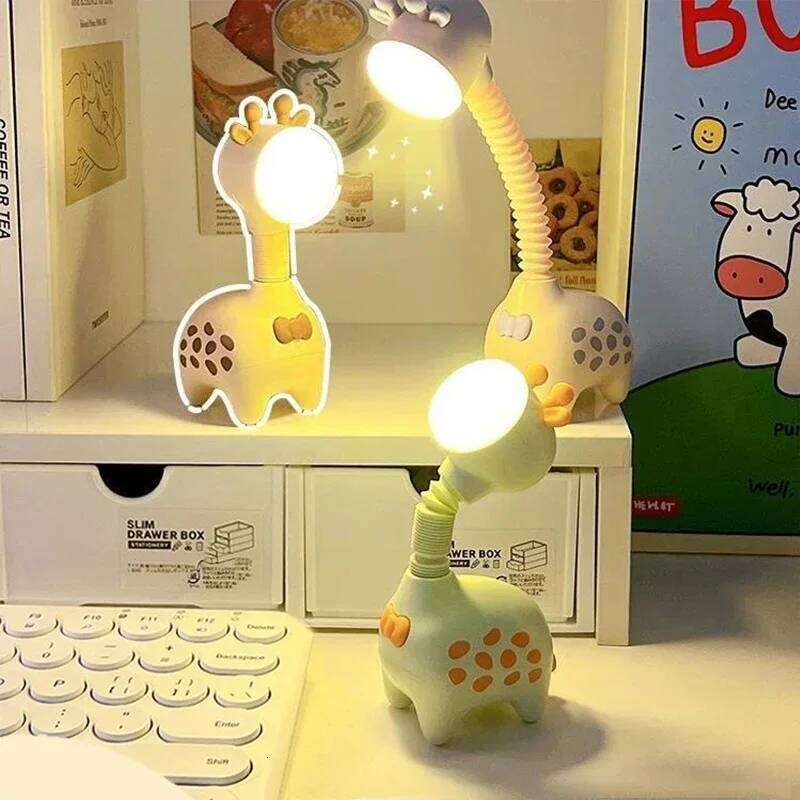 Giraffe Night Light USB Rechargeable Nursery Bedside Sleeping Lamp for Child Kids Students Birthday Party Gift Home Decor Z260127