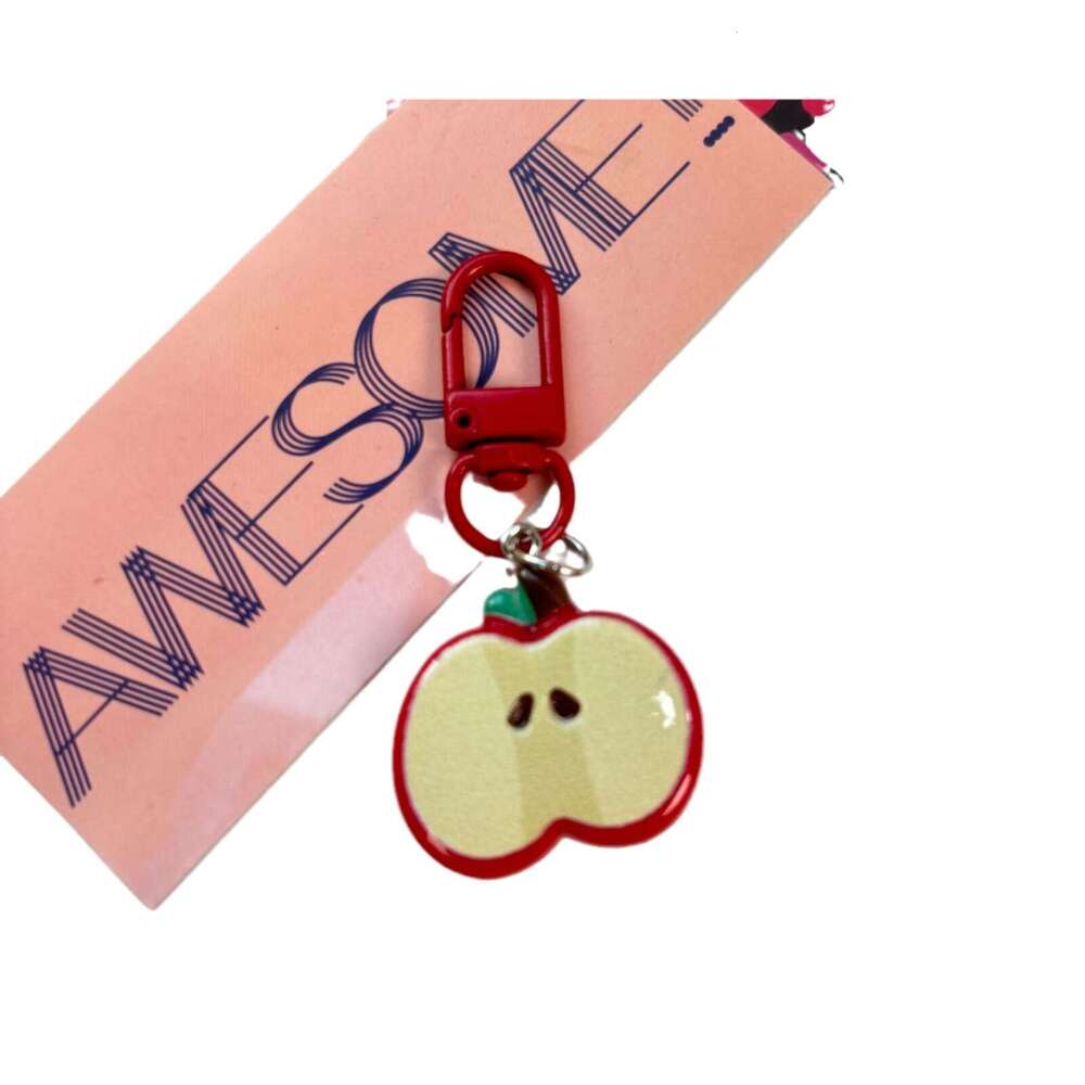 Creative Apple Personality Cute Realistic Fruit Keychain Internet Celebrity Hot-Selling Backpack Pendant Decoration Gift S260126