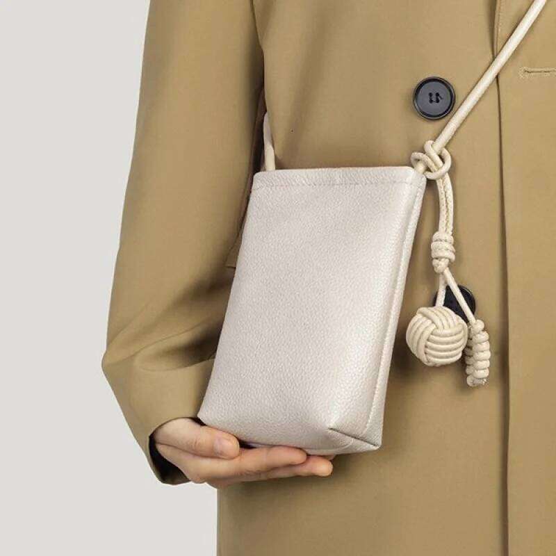 Wholesale leather versatile crossbody small shoulder simple texture phone bag for women fresh