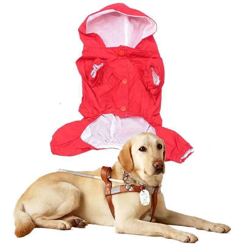 1PC Waterproof Raincoat Jumpsuit Reflective Rain Coat Sunscreen Outdoor Clothes Jacket for Small Dog Pet Supplies XJ260127