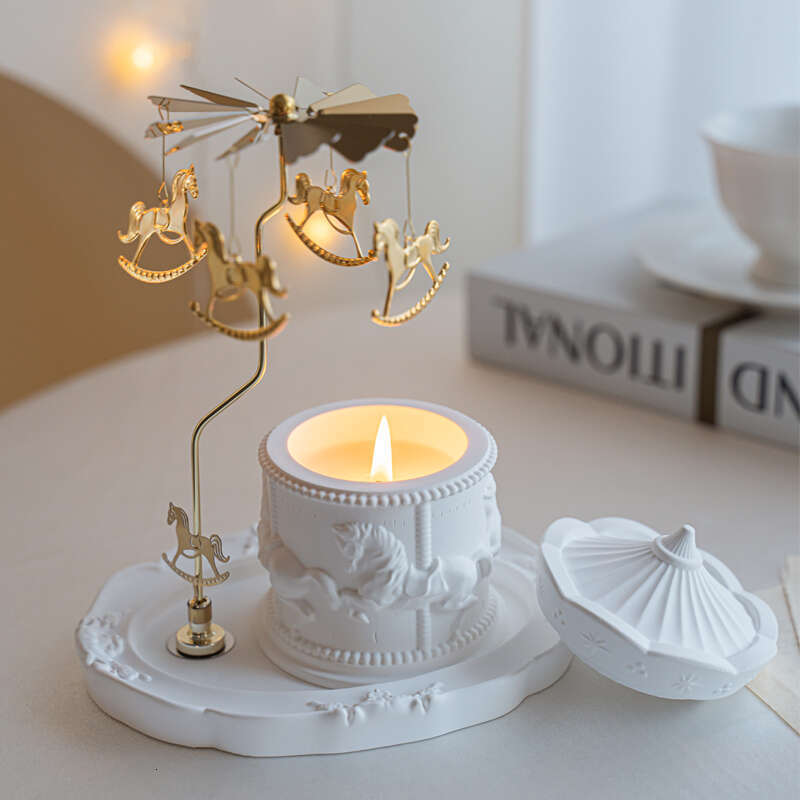 Carousel Scented Candle Fragrance Indoor Home Long-lasting High-end Atmosphere Birthday Gift Wedding Favor Y260127