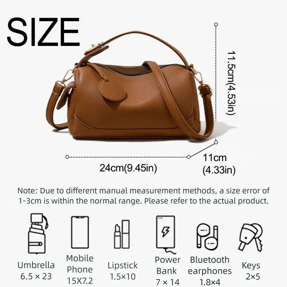 Vintage Single Shoulder Light Luxury PU Leather Tote Pillow Bag Adjustable Strap Large Capacity Shopping Bags