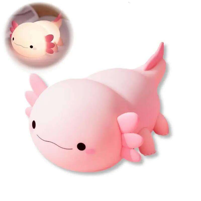 FreeShipCute Axolotl LED Night Light,Dinosaur lamp,Squishy USB & Mobile Touch Lights,Night Bedroom Lamp Z260127