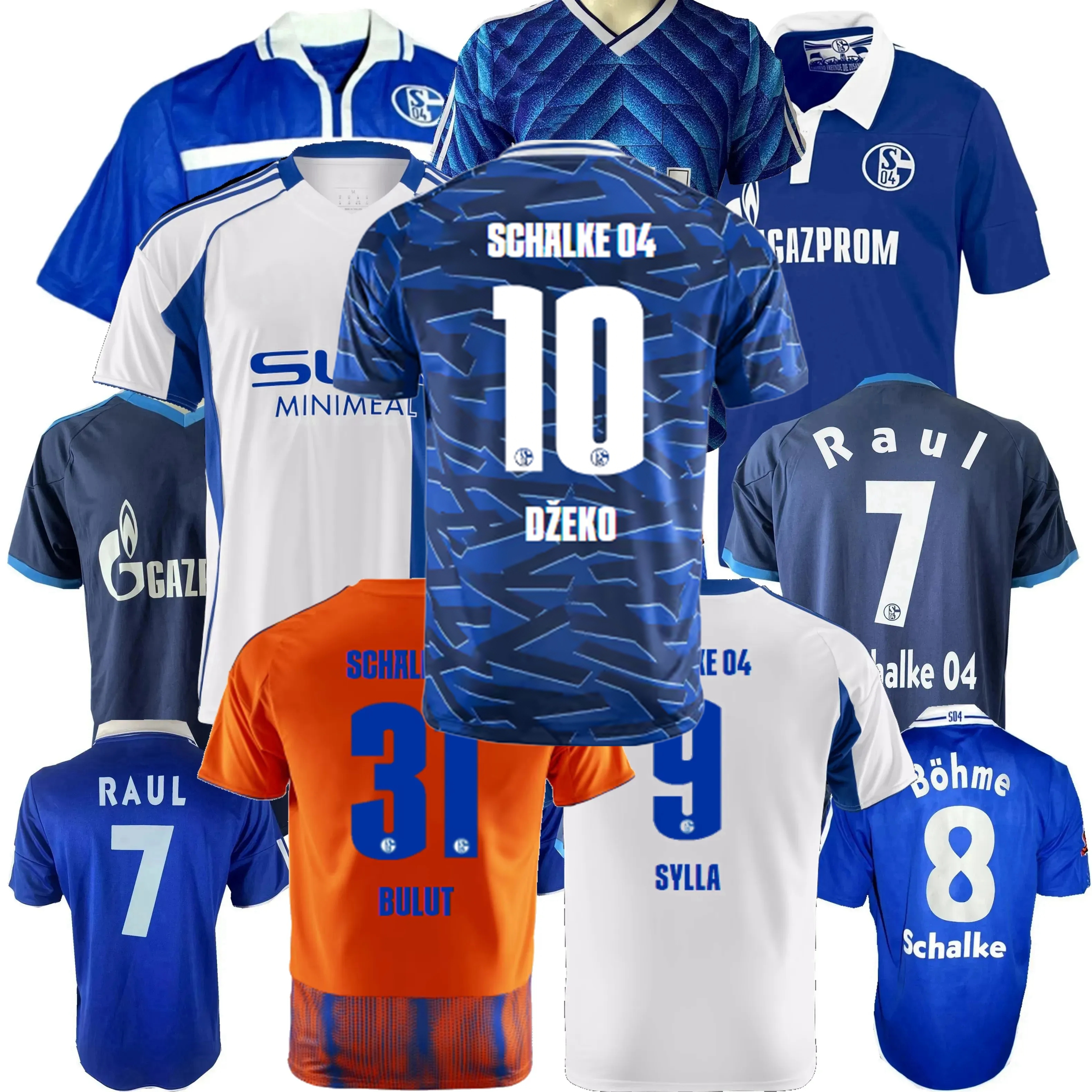 1984 85 1992 93 94 96 97 98 99 2000 01 02 2010 11 12 FC Schalke 04 retro 2025 2026 Dzeko V.BECKER Karaman Soccer Jerseys Moller Raul Rakitic Huntelaar football shirt