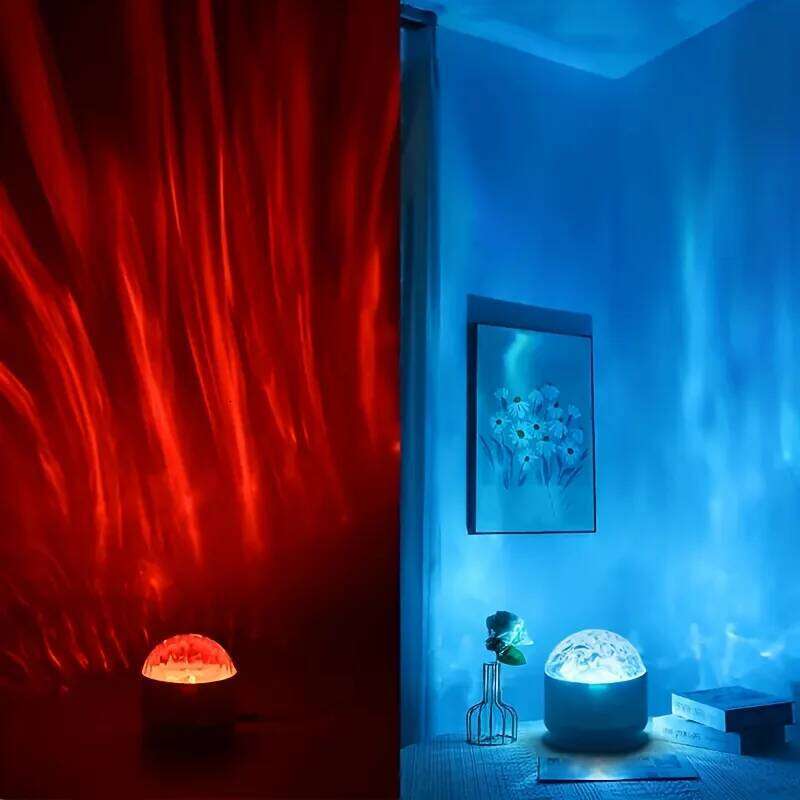 Starry Sky Galaxy Aurora LED Night Light Remote RGB 16 Colors Water Ripple Projector Lamp Party Room Decor Gift Z260127