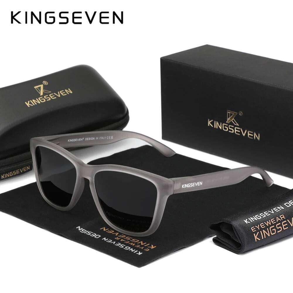 KINGSEVEN Brand Fashion Matte Sunglasses Women Men Polarized Anti-UV400 Lens Glasses TR90 Frame Luxury Outdoor Fishing Eyewear Z260127