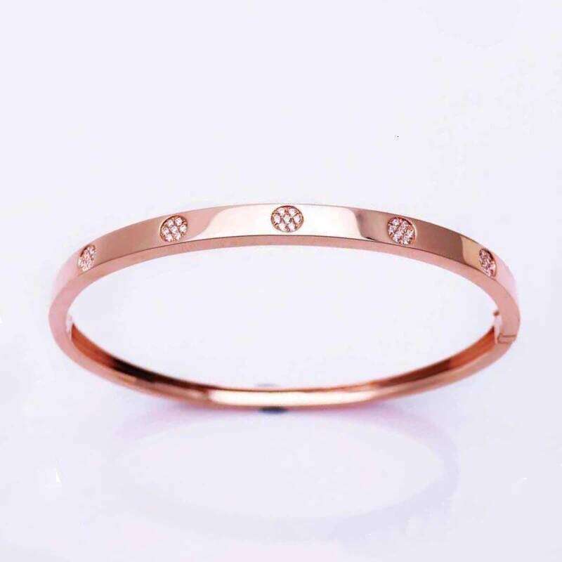 585 Purple Inlaid Crystal Glossy Bracelets for Women14K Rose Gold Exquisite Glamour Fashion Wedding Jewelrysend girlfriend XJ260127