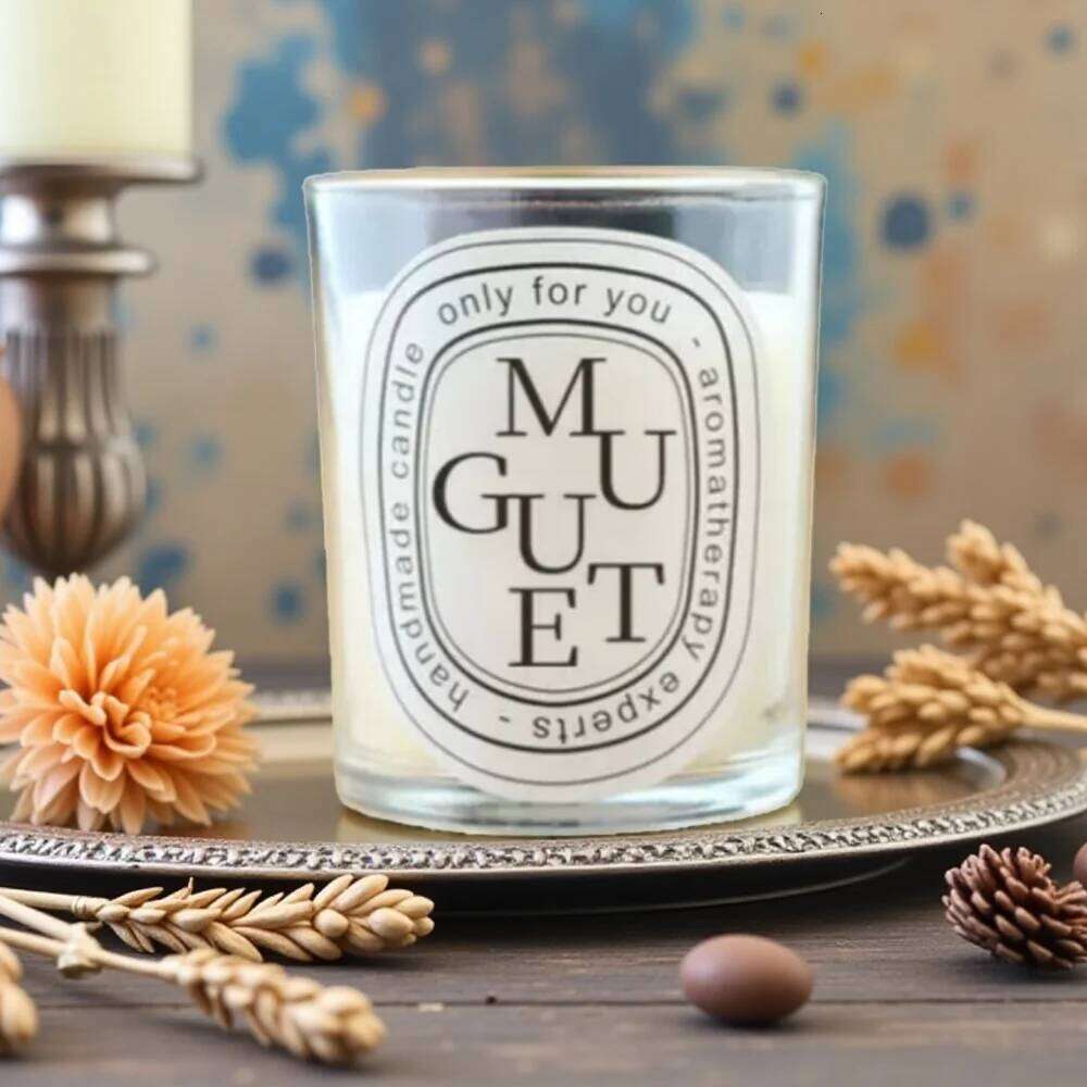 New Autumn-winter Atmosphere Fragrance Scented Candle Romantic Gift Transparent Jar Aromatic Candles Light for Wedding Guest Y260127