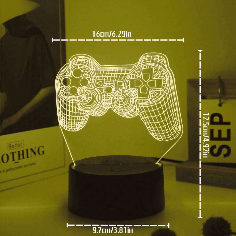 USB powered modern game controller LED night light, home bedroom table lamp, gamer birthday gift, lighting and decoration Z260127