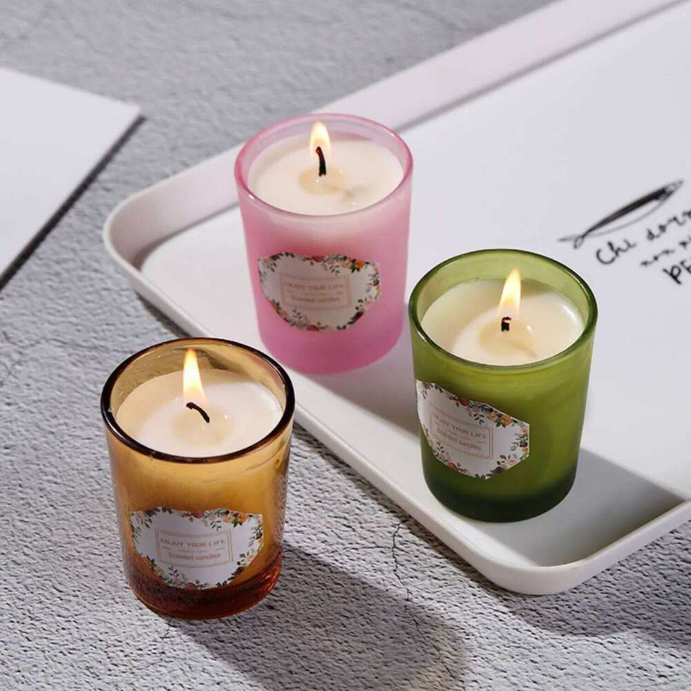 1pc Long Lasting Aromatherapy Candle - Non-Toxic Plant Wax Glass Jar Candle, Smokeless Niche Scented for Home Party Wedding Y260127