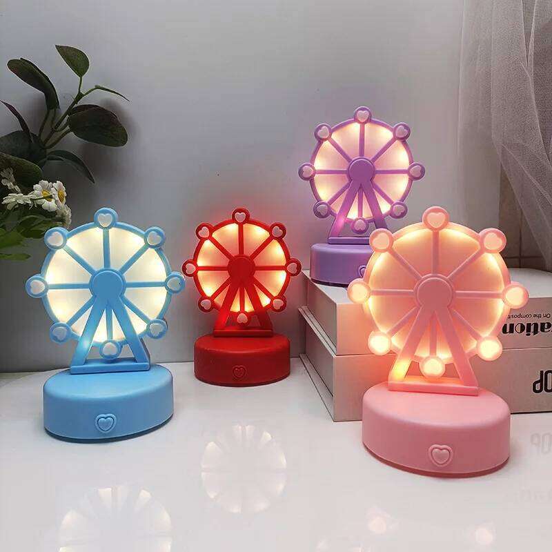 Cute Ferris Wheel Modeling Night Romantic Ambient Light Desktop Ornaments Decorations Children Light-emitting Toys Z260127