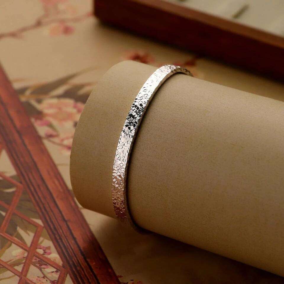 Buyee 925 Sterling Silver Female Simple Open Circle for Women Fashion Party Fine Jewelry Bangles Gift XJ260127